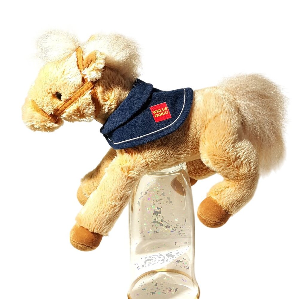 Wells Fargo Fiesta Bowl Plush Horse Toy With Blue Vest & Bridle
